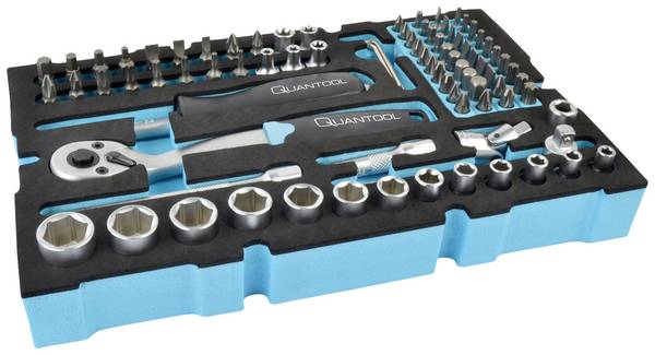 Brüder Mannesmann QUANTOOL Topnøglesæt  1/4" (6,3 mm) 85 dele  Q25002