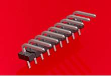 Molex Stiftliste (standard) Samlet antal poler 10 Rastermål: 3.96 mm 26481102 1 stk Bulk