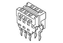 Molex Indbygningsbøsningsliste (standard) Samlet antal poler 16 Rastermål: 1.27 mm 905842316 1 stk Tube