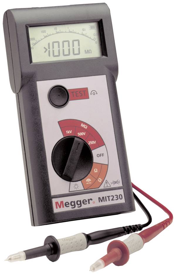 Megger MIT230HD-EN Isolationsmåler  250 V, 500 V, 1000 V 999 MΩ