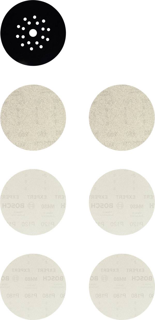 Bosch Accessories  2608901667 Slibenet til tørbygningssliber  Kornstørrelse 80, 120, 180  (Ø) 225 mm 1 Set