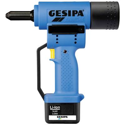 Gesipa AccuBird 1434898 Batteri-blindnittepistol 14.4 V 2 Ah Litium inkl. batteri, Inkl. oplader, Kuffert