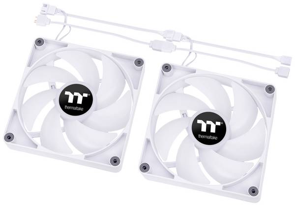 Thermaltake CL-F154-PL14SW-A PC-kabinet-blæser Hvid, Transparent, RGB (B x H x T) 140 x 140 x 25 mm