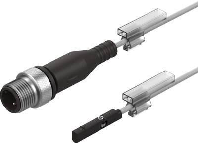 FESTO Tilnærmelseskontakt Induktiv SMT-10M-PS-24V-E-0,3-L-M12 8152201 til rund-not PNP