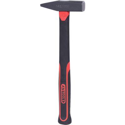En hammer med sort hoved og sort håndtag, som viser røde accenter og logoet 'KS Tools'.