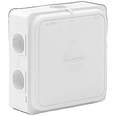 Fibox JB 6 WH Forgreningskasse (L x B x H) 110 x 110 x 49 mm Hvid IP65 1 stk