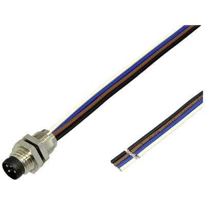 BKL Electronic 2701002 Sensor-/aktor indbygningsstik M8 0.2 m Pol-tal (RJ): 4.5 1 stk