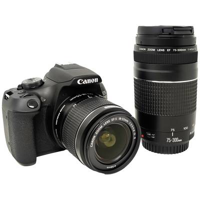 Canon EOS 2000D EF-S 18-55 IS II Kit Digitalt spejlreflekskamera EF-S 18-55 mm IS II 24.1 Megapixel Sort Optisk søger, m