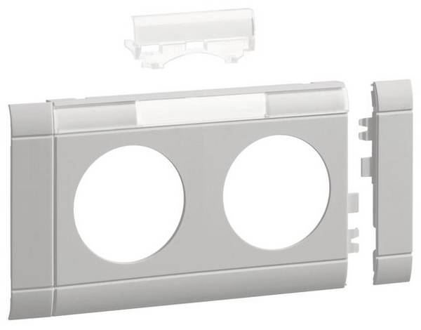 Hager GB080217035 Blænde Stikdåseafdækning (L x B) 152 mm x 80 mm Grå 1 stk