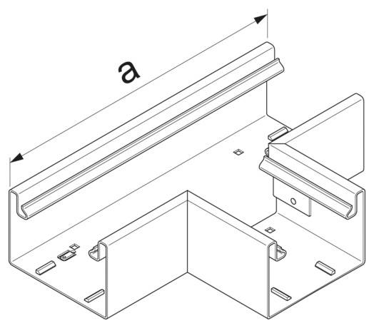 Isometrisk tegning af en metalvinkel med en markeret kantelængde 'a'. Egnet til montering af strukturer.