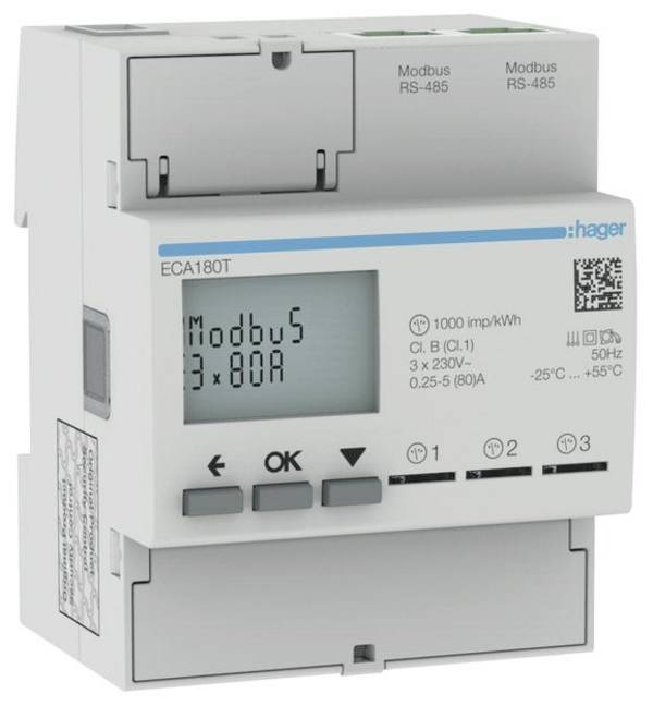 Hager ECA180T ECA180T Vekselstrømsmåler digital 1 stk