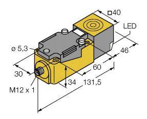 Turck Sensor Induktiv NI40U-CP40-AP6X2-H1141 1623601 M12 Ikke i plan PNP, lukker (L x B x H) 114 x 40 x 40 mm