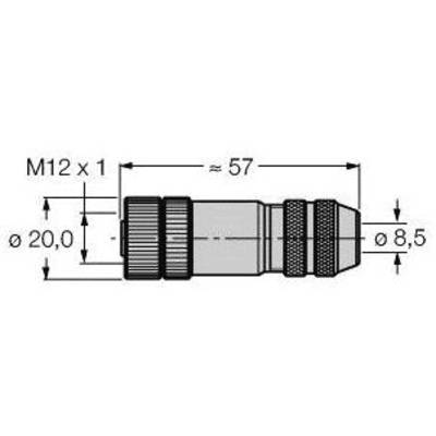 Turck 6904721 Sensor-, aktuator-stik, 1 stk