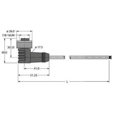 Turck U2665-110 Sensor-, aktuator-stik, 1 stk