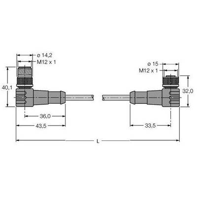 Turck U2532-215 Sensor-, aktuator-stik, 1 stk