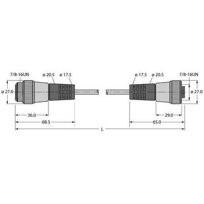 Turck U5452-59 Sensor-, aktuator-stik, 1 stk