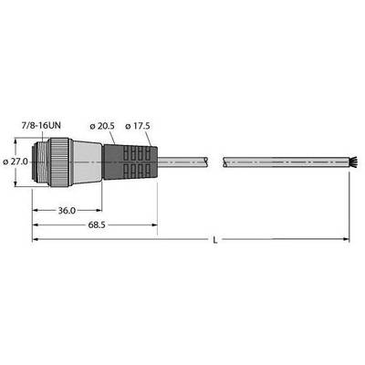 Turck U8605-10 Sensor-, aktuator-stik, 1 stk