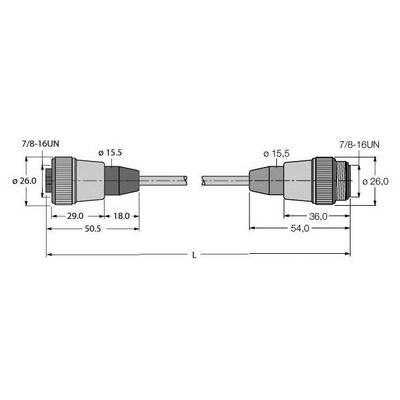 Turck 6604749 Sensor-, aktuator-stik, 1 stk