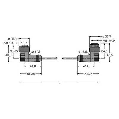Turck 6604808 Sensor-, aktuator-stik, 1 stk