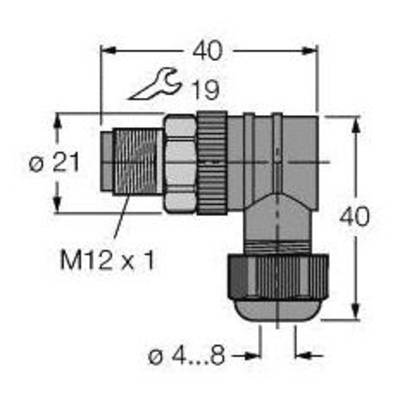 Turck 6914539 Sensor-, aktuator-stik, 1 stk