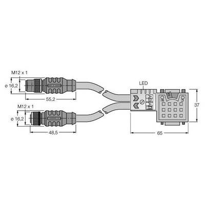 Turck 6915925 Sensor-, aktuator-stik, 1 stk