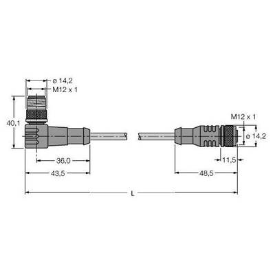 Turck 6914244 Sensor-, aktuator-stik, 1 stk