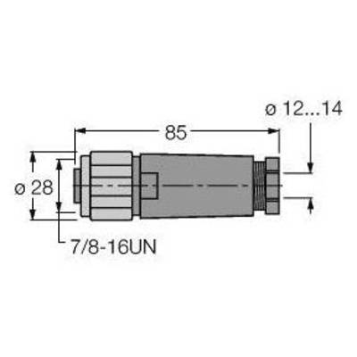 Turck 6914544 Sensor-, aktuator-stik, 1 stk