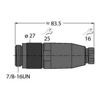 Turck 6914550 Sensor-, aktuator-stik, 1 stk