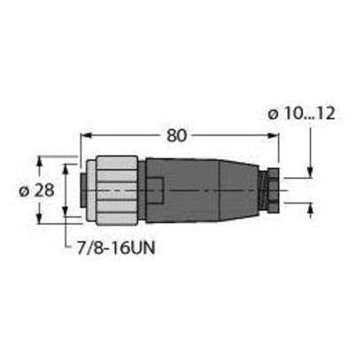 Turck 6914563 Sensor-, aktuator-stik, 1 stk