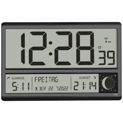 TFA Dostmann 60.4524.01 Radio Vægur 360 cm x 28 mm x 235 mm Sort Stort display