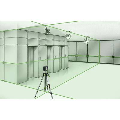 Et kamera monteret på et stativ i et tomt, industrielt rum med ventilationssystem. Scenen signalerer overvågning og teknologi.