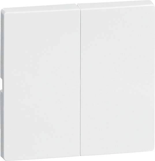 To tiles hvide, rektangulære lysafbrydere ved siden af hinanden på en væg.
