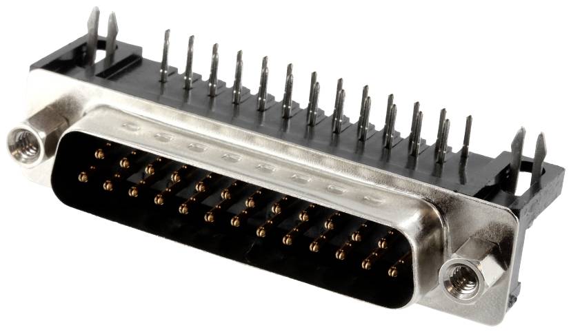 Connfly DS1037-25MNAKT74-0CC DS1037-25MNAKT74-0CC D-SUB-stiftliste Poltal: 25 Loddepins 1 stk Tray