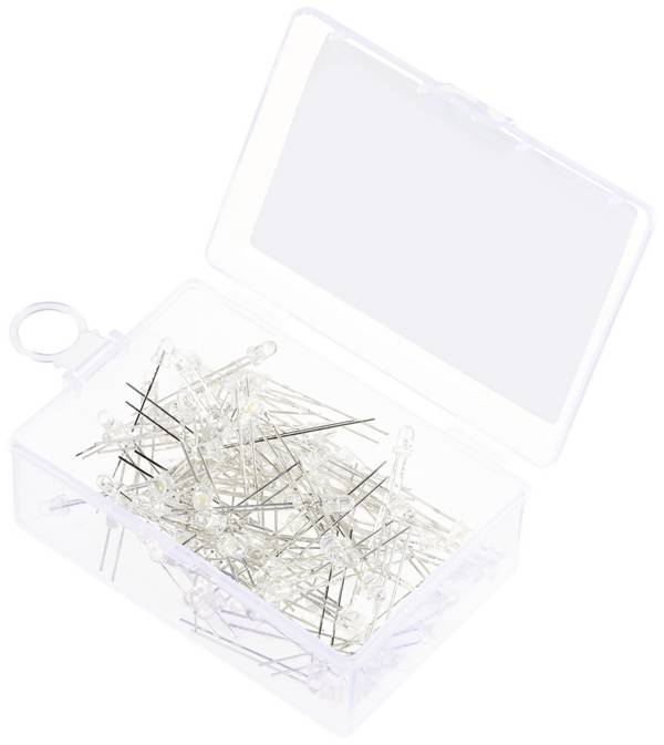 TRU COMPONENTS LED med ledninger Varm hvid Rund 3 mm 14400 mcd 30 ° 20 mA 2.7 V, 3.4 V