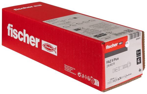 Fischer 564634 FAZ II Plus 24/60 R Boltanker 235 mm 24 mm 4 stk