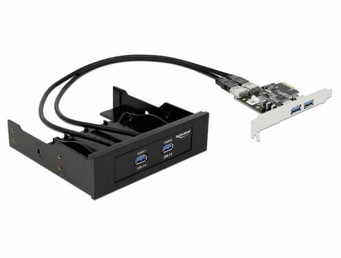 Delock 61893 2+2-ports USB 3.0-controller-kort USB-A (USB 3.2 Gen 1) PCIe