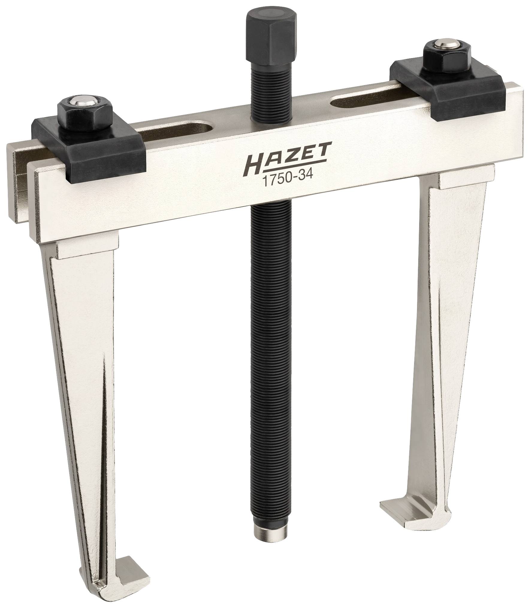 Tohånet trækker fra Hazet. Metalonstruktion med sort gevind og løftearme til fjernelse af lejer eller tandhjul.