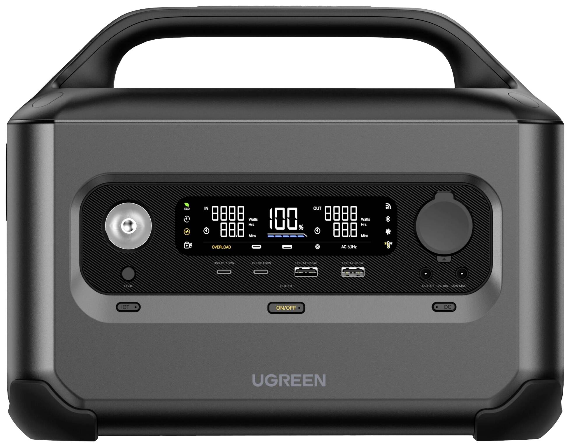 UGREEN UGR 15050 Powerstation LiFePO 4 Sort Uden opladningsregulator