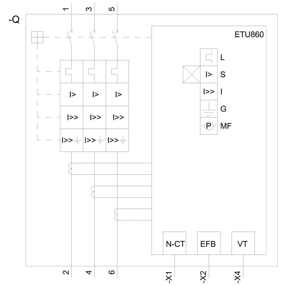 Siemens 3VA2612-5KQ32-0AA0 Effektafbryder 1 stk Indstillingsområde (strøm): 500 - 1250 A-3