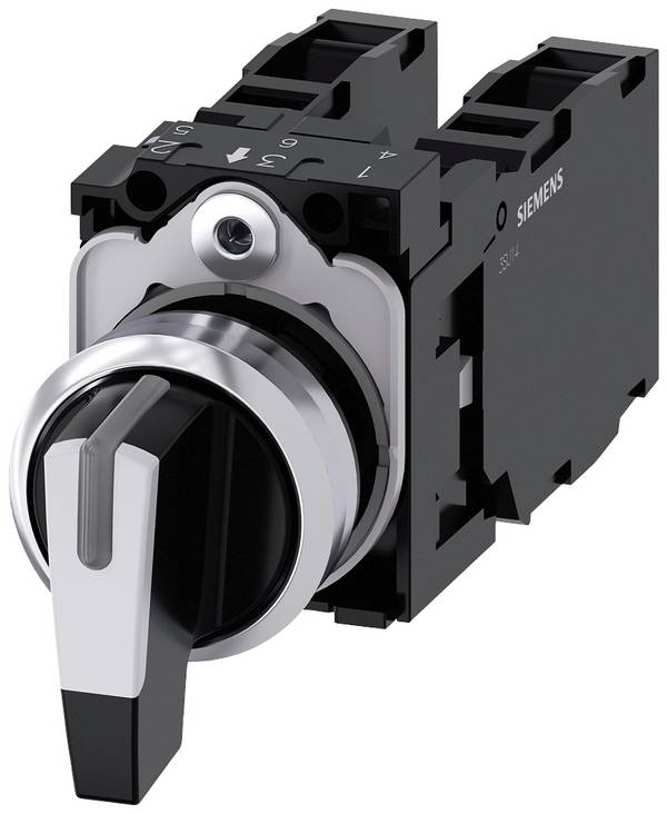 Siemens  3SU11502CM601NA0  3SU1150-2CM60-1NA0  Drejekontakt      Afbryderpositioner 3      1 stk  Piece