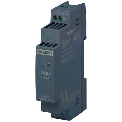 Et Siemens LOGO! ICL230 modul til spændingsregulering med et hus af grå plast, egnet til AC 100-240 V.