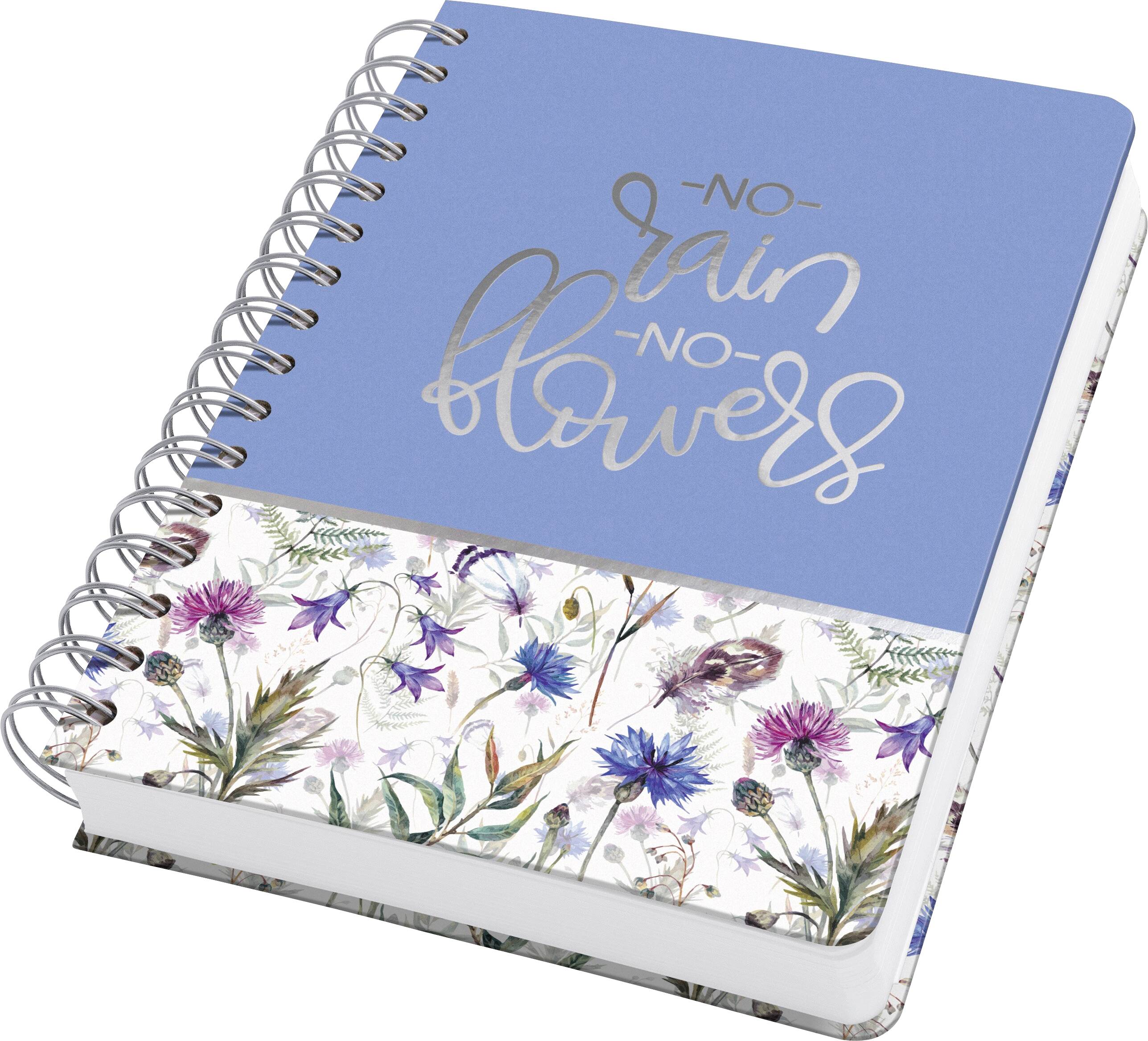 Sigel Jolie Misty Meadows JN619 Spiralnotesbog Priklinjeret Violet, Blå , Grøn 120 Blad DIN A5
