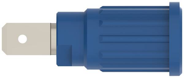 Schützinger Sikkerhedstryktilslutning Bøsning Stift-diameter: 4 mm Blå 1 stk Piece