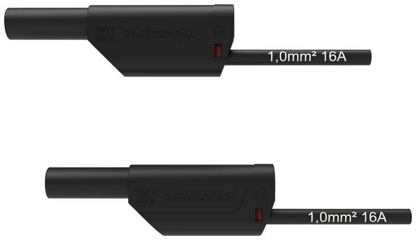 Schützinger  Sikkerhedsprøveledning   150 cm Sort 1 stk