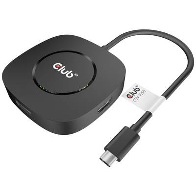 club3D CSV-1550 USB-C® (USB 3.1) Multiport hub Sort