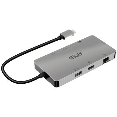 club3D CSV-1593 8 porte USB-C® (USB 3.1) Multiport hub Grå
