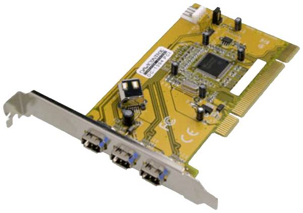 Dawicontrol DC-1394 PCI FireWire Controller 3 porte PCI-Express-kort PCI  RAID-kompatibel