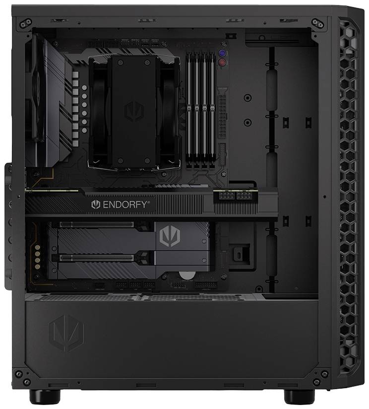 endorfy Signum 300 Solid Midi-tower PC-kabinet Sort 1 forudinstalleret blæser , Støvfilter-20