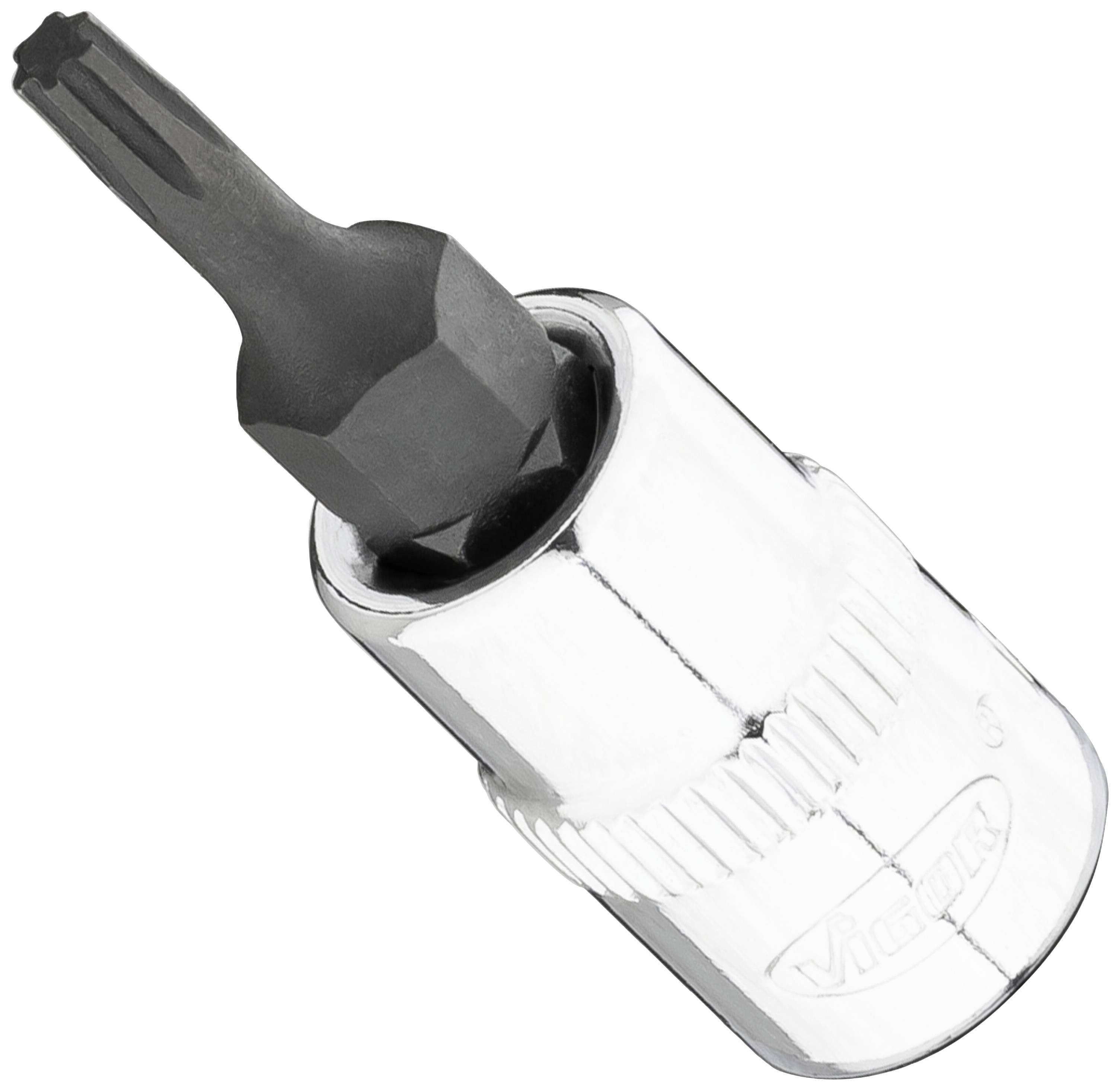 Vigor V7037-IP10 T+ profil Skruetrækkerindsats 6.3 mm 1/4" T 10 1 stk. Firkant, 1/4" (6,3 mm)