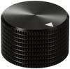 TRU COMPONENTS TC-11613808 Drejeknap med knopmarkering Sort (Ø x H) 25 mm x 16 mm Aluminium 1 stk